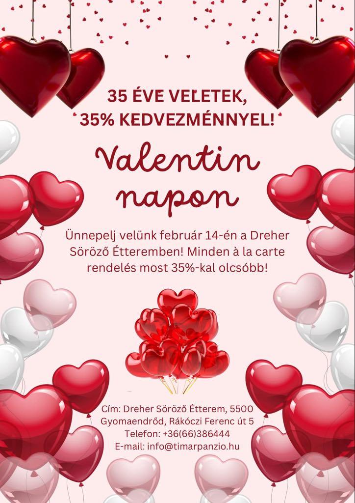 Valentin nap a Dreher Étteremben!